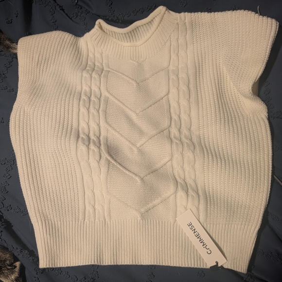 Commense Cream Cable Knit Turtleneck Sweater - Picture 5 of 5